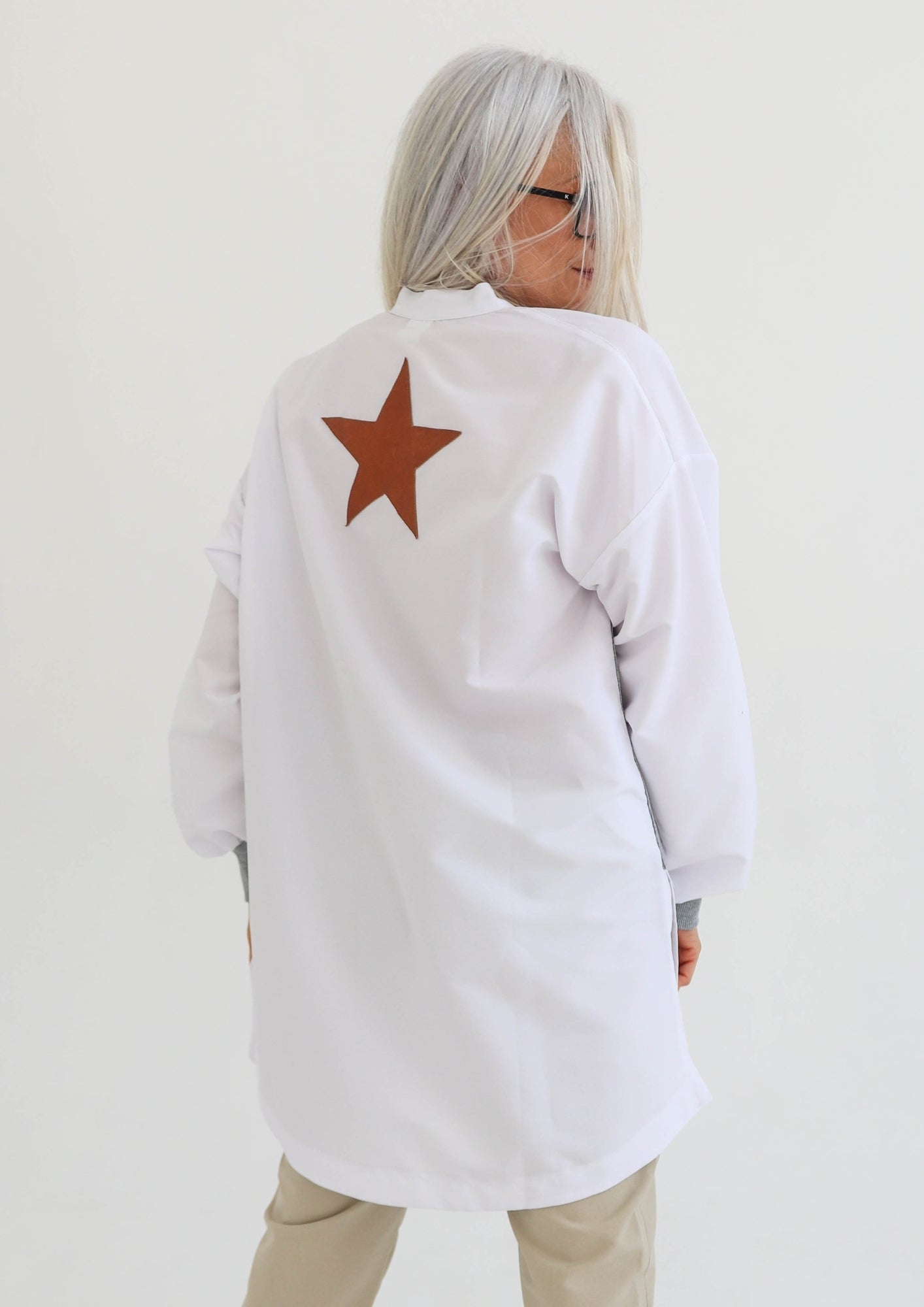 Túnica Orión / Blanco y Gris Claro
