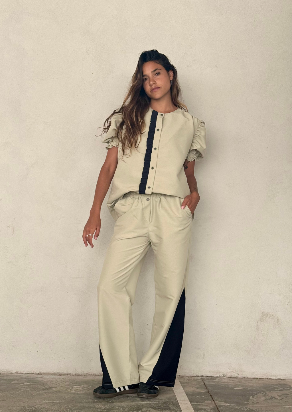 Pantalón Ónix / Beige y Negro