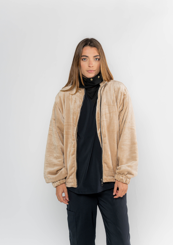 CAMPERA JACINTA / BEIGE Y VERDE