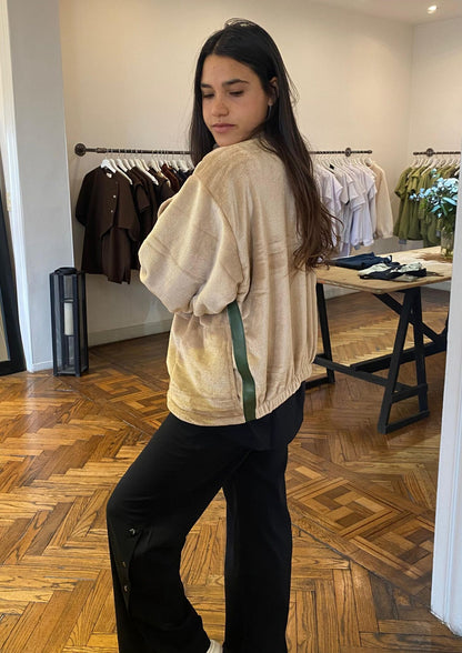 CAMPERA JACINTA / BEIGE Y VERDE