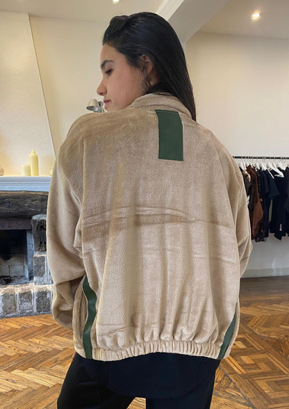 CAMPERA JACINTA / BEIGE Y VERDE