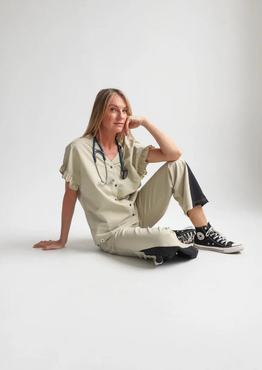 Pantalón Ónix / Beige y Negro