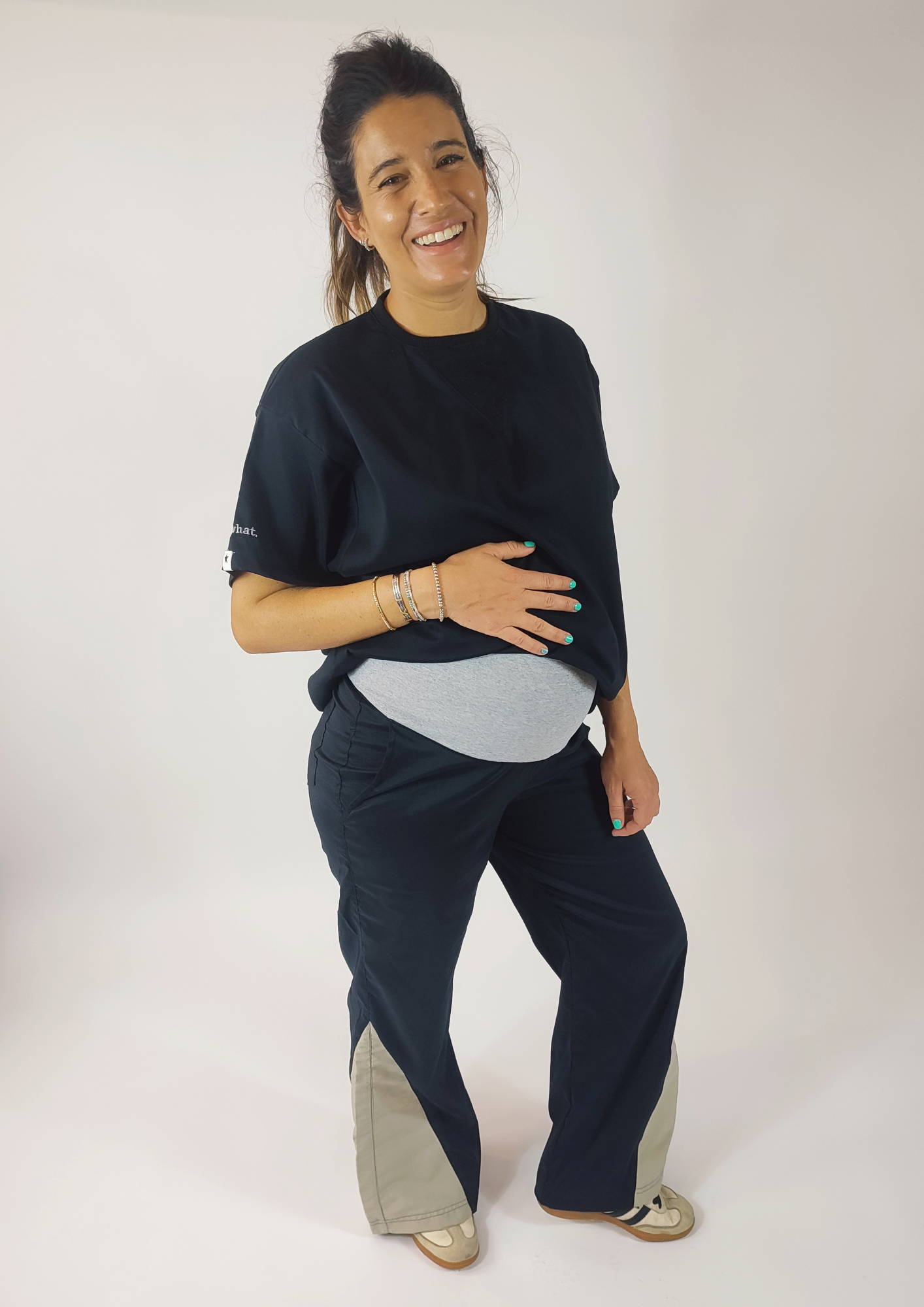 Pantalón Ónix Maternal / Negro y Beige