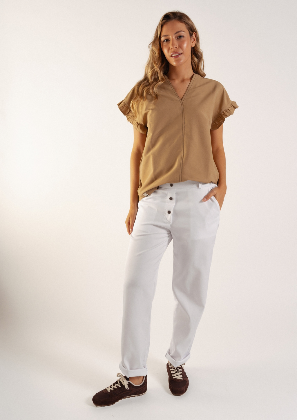 Pantalón Flora / Blanco