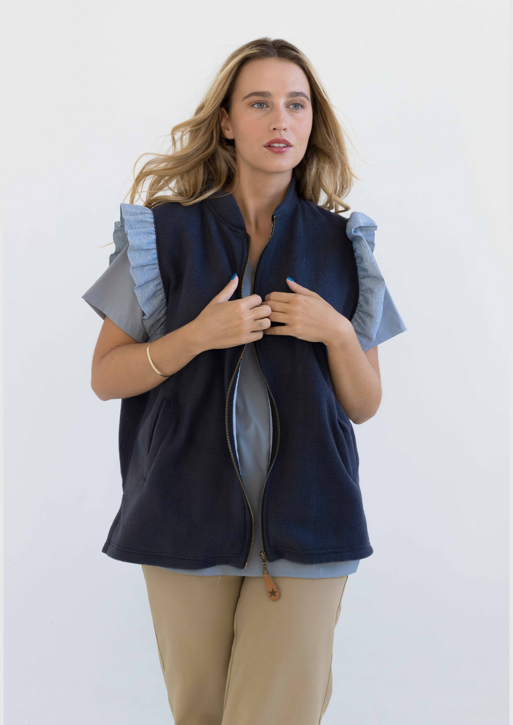 Chaleco Kazumi / Gris Oscuro y Gris Claro