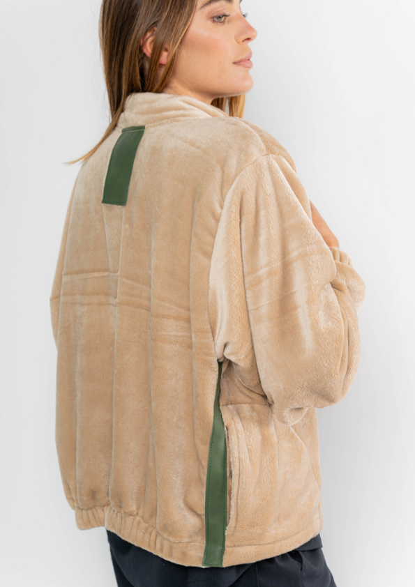 Campera Jacinta / Verde y Beige