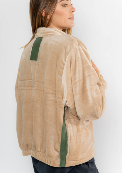 CAMPERA JACINTA / BEIGE Y VERDE